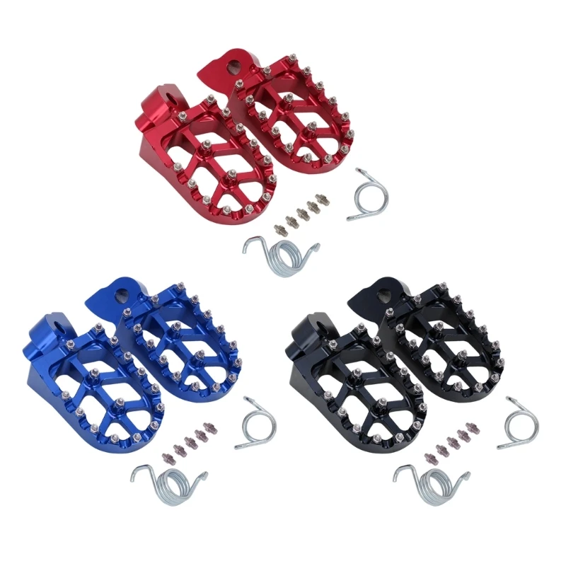 Footrest Pedal Foot Peg Motorcycle Accessories for YZ/YZF/WR/85/125/250/400/426/450F Aluminum Footpegs Red/Blue/Black