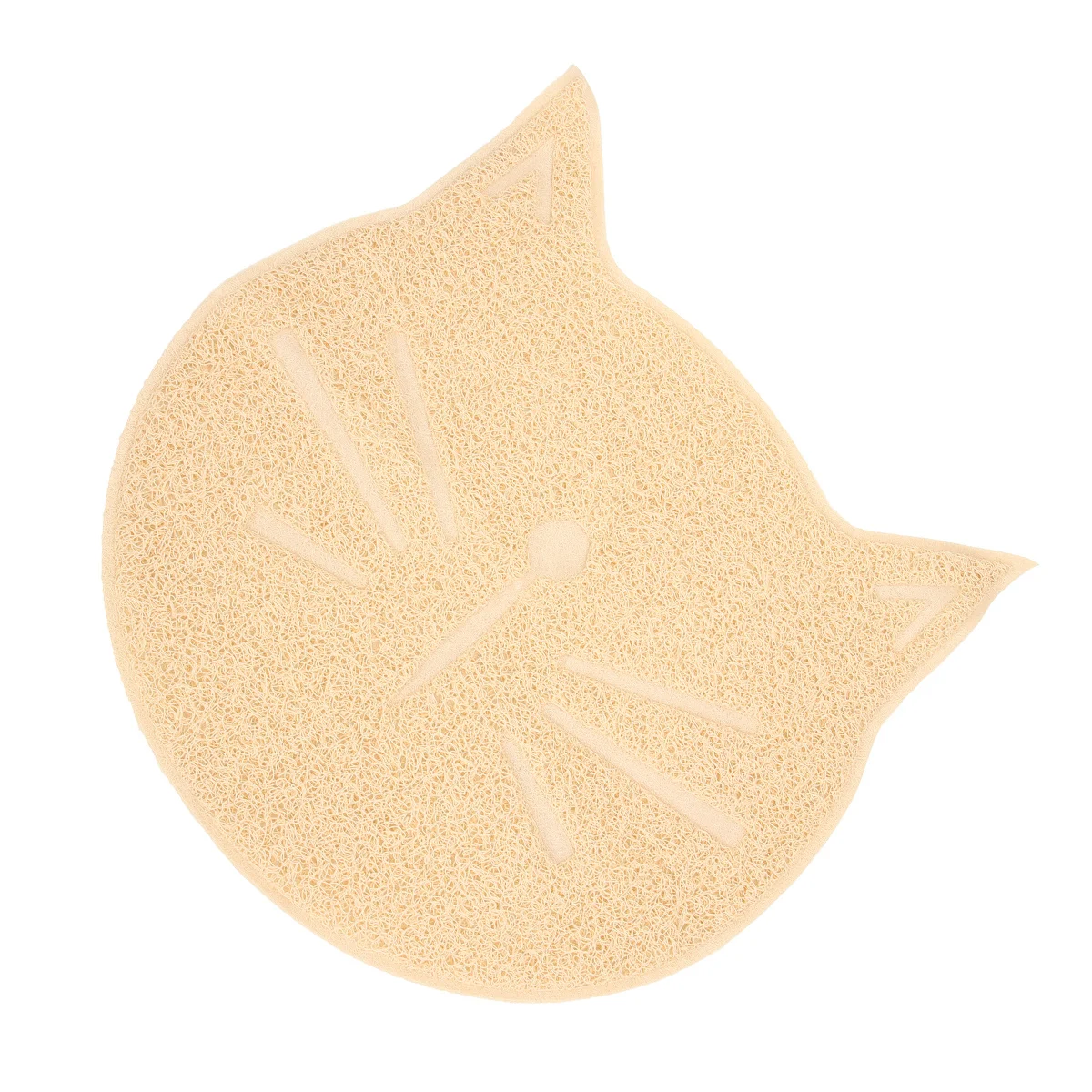

1Pcs Cat Litter Mat One Piece Cat Face Shaped Wear Resistant Non Slip Pad Pet Feeding Household Supplies Pet Supply