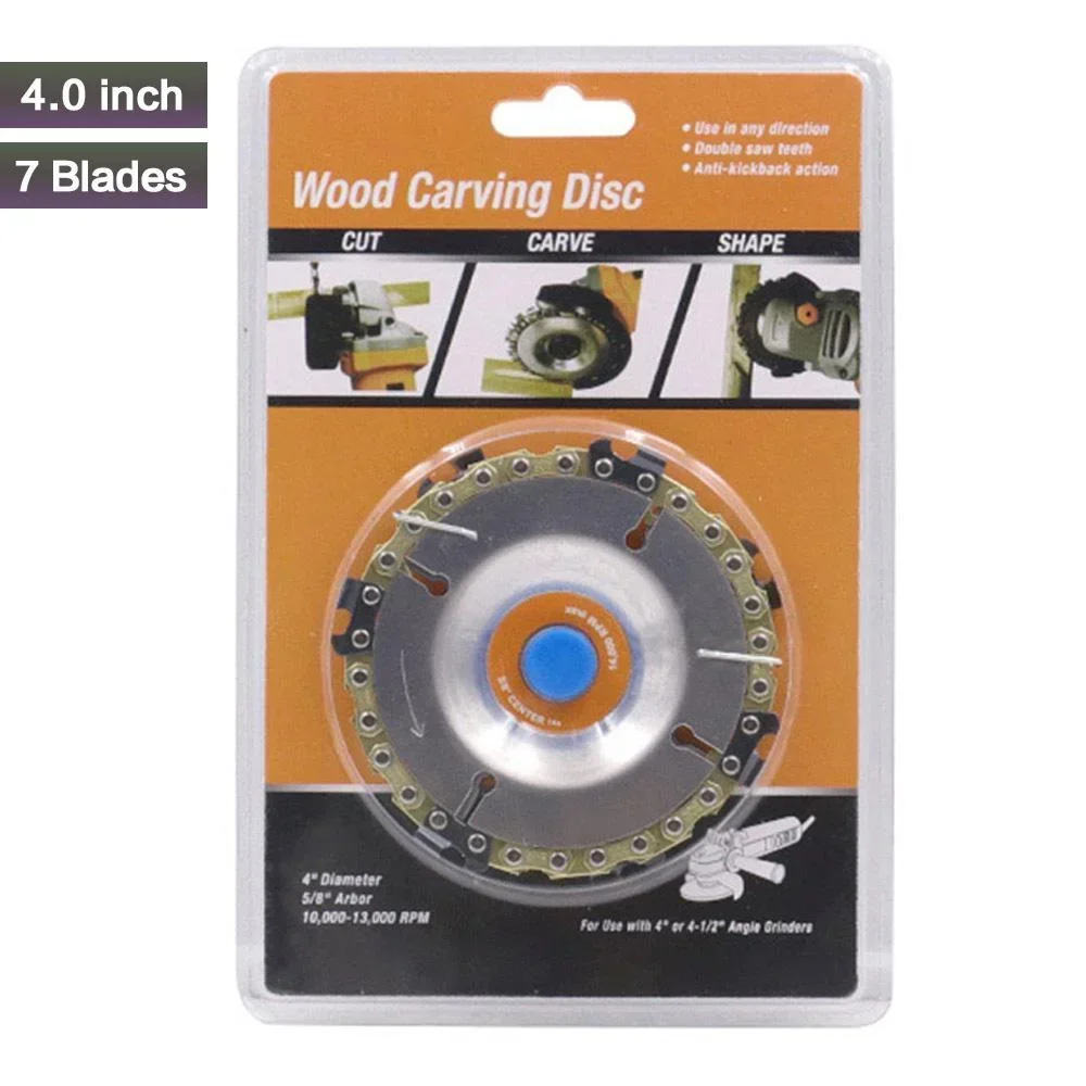 Disco per intaglio del legno Stonego Strumento per piastra smerigliatrice a catena per la lavorazione del legno Smerigliatrice angolare da 4 pollici 4,5 pollici 5,0 pollici