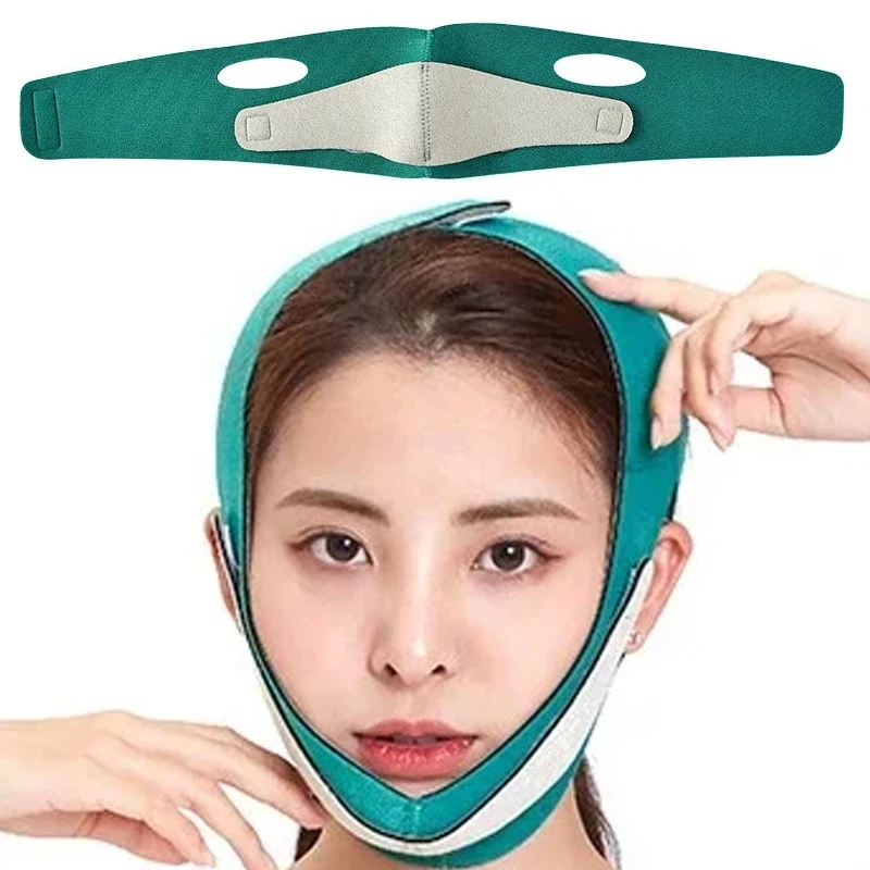 Elastic Face Slimming Bandage V Line Face Shaper Women Chin Cheek Lift Up Belt Facial Massage Strap Face Skin Care Tool 1pcs