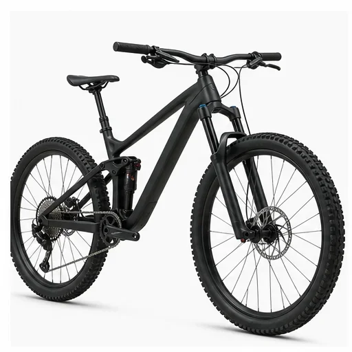 Aluminum Alloy 26/27.5 Inch Full Suspension Soft Tail Mountain Bike for Men Shock Absorbing Off Road Cycling Hi-11-HD-MatteBlack