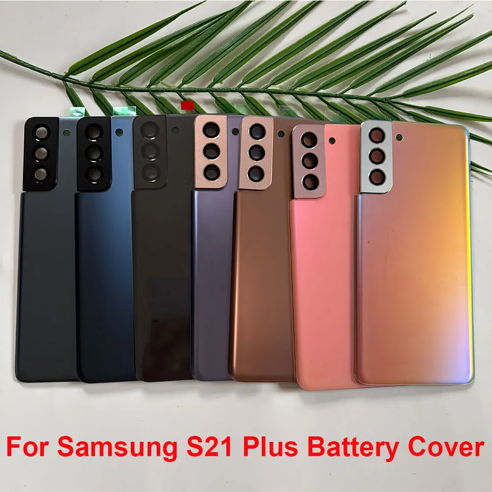 S21+ Back Cover with Camera Lens for Samsung Galaxy S21 Plus G996B Rear Door Housing Panel Battery Cover with Camera Lens Glue