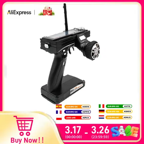 Flysky FS-GT3B Receiver 2.4G 3CH Radio Model Remote Control LCD Transmitter & Receiver For RC Car Boat