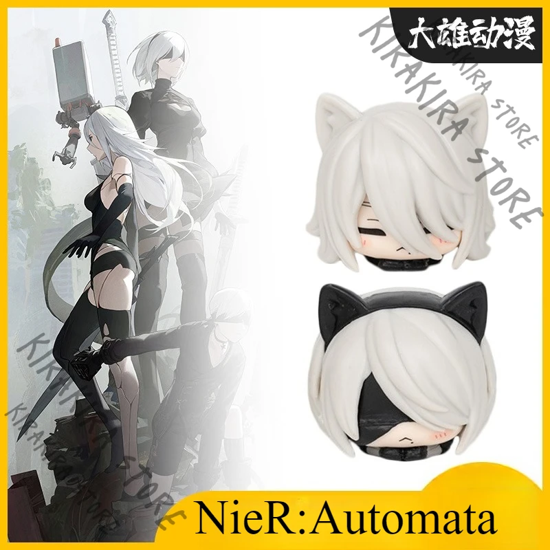 

NieR:Automata 2B A2 Cosplay Anime Mini Cute Q Version Figurine Mascot Kawaii Accessories 4CM Model Otaku Ornaments Gift Collect