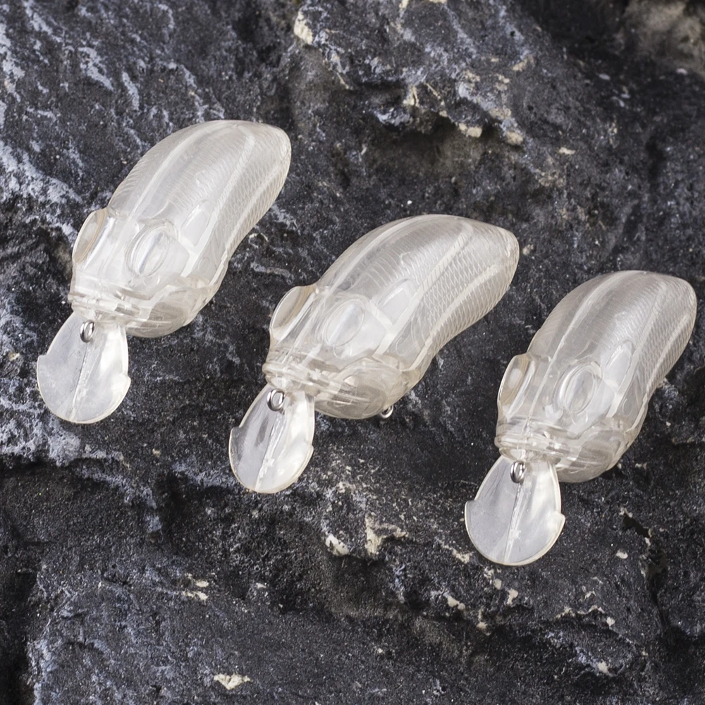 Dr.Holife 10 قطعة تعويم غير مصبوغ Crankbait الاصطناعي جثم باس إغراء 6 سنتيمتر 11.6 جرام كرانكبيت الفراغات الطعم الثابت لتقوم بها بنفسك إغراء #5