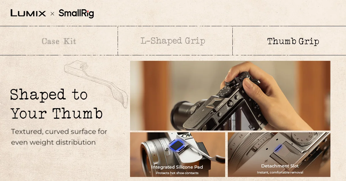 SmallRig L-förmiger Haltegriff für Panasonic LUMIX L10, integrierter Silikongriff mit Arca-Swiss Schnellwechselplatte für Stativ – Detail 11