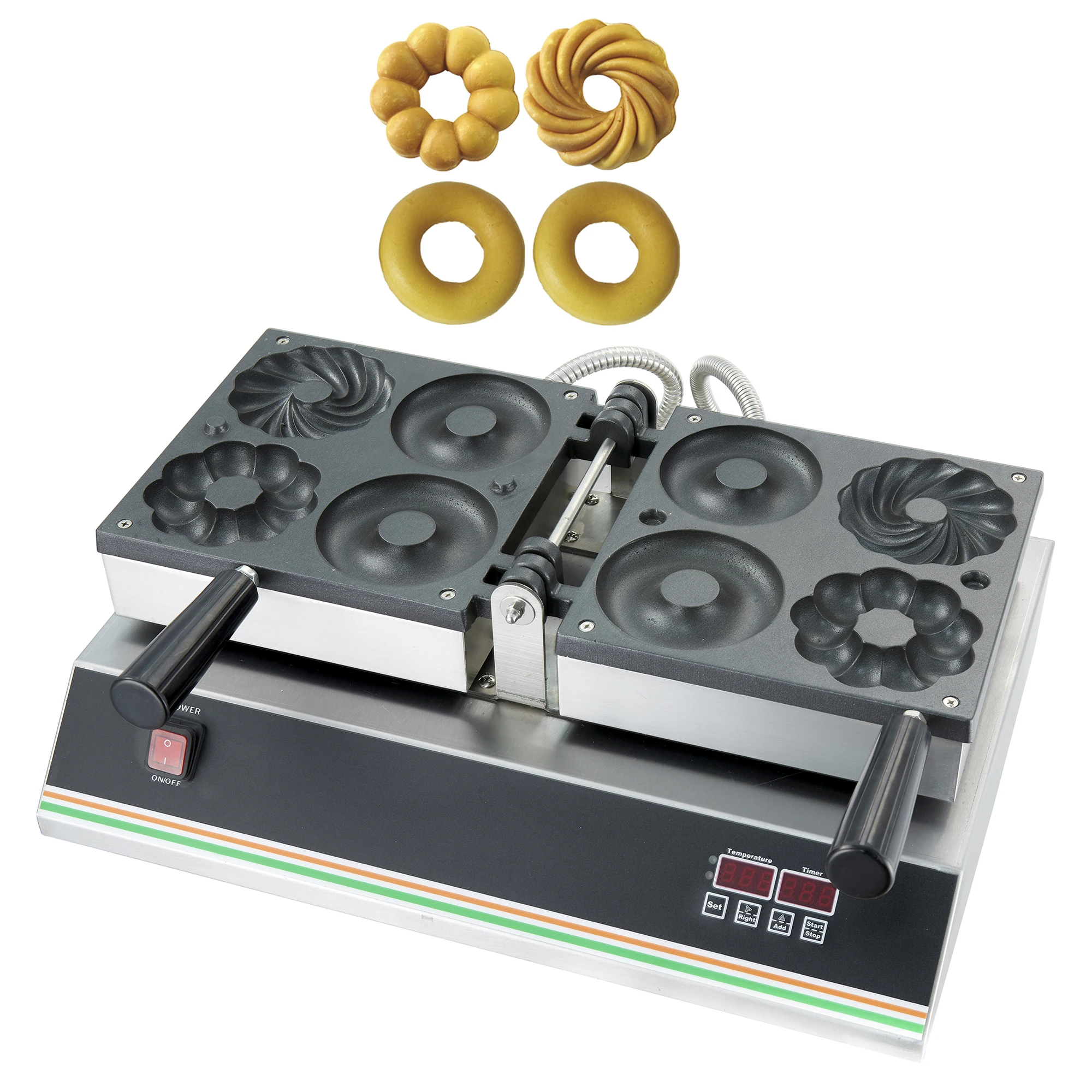 

Street Food Machine Mini Doughnuts Donut Maker Electric Flip Waffle Donut Making Machine