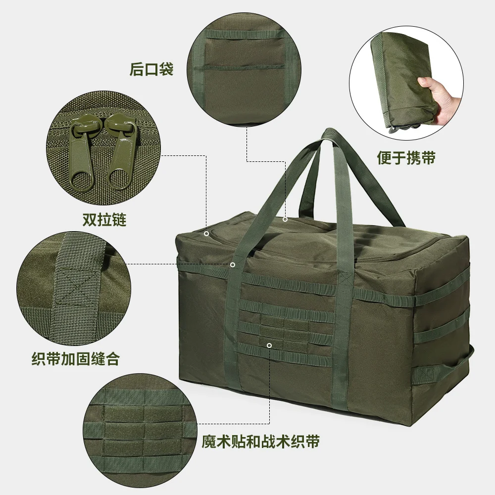 Outdoor-Camping-Aufbewahrungstasche, große Kapazität, wasserdichte Reisetasche, einlagige Aufbewahrungsbox für Schlafsack, Kochgeschirr, Herbstcamping – Detail 4