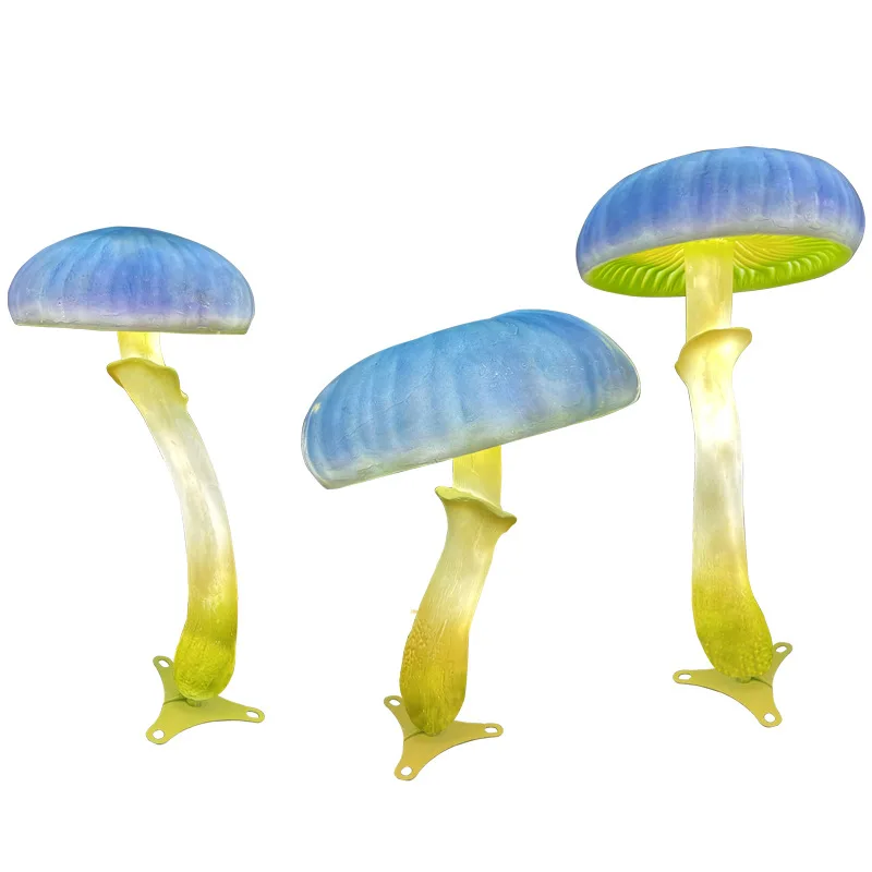 LED outdoor simulation blue mushroom lamp modeling landscape decoration courtyard lawn garden scenic landscape lawn lamp