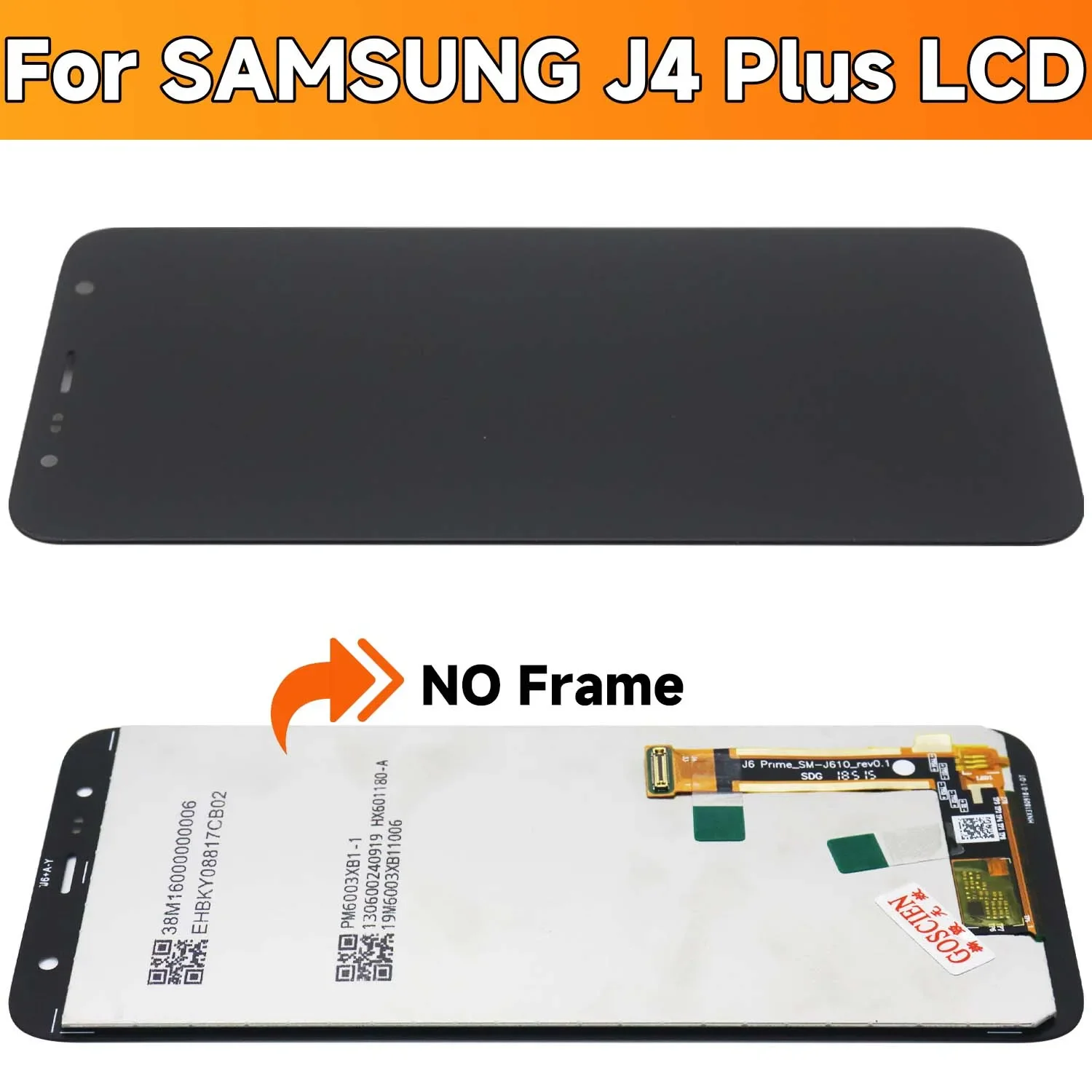 6.0\'\' Screen For J4 J415 with Frame, for Samsung J4+ 2018 J4 Plus J415 J415F J410 Lcd Display Digitizer Touch Screen Assembly