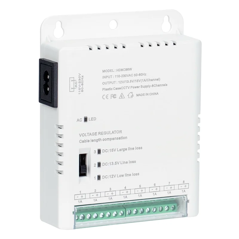 VVNB-CCTV 카메라 전원 공급 장치 분배 전원 공급 장치 90V-264VAC 입력 - 12V-13.8-15VDC 출력