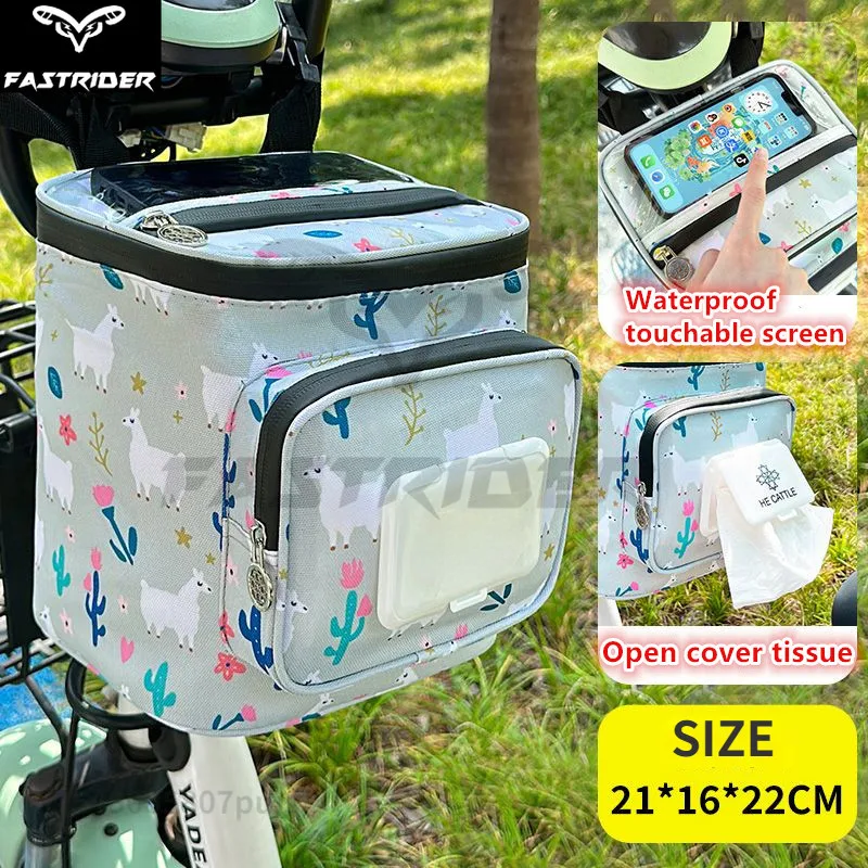 Bicycle Front Hanging Bag Electric Bicycle Rainproof Touchable Screen Mobile Phone Bag Motorcycle Storage Bag 자전거 가방