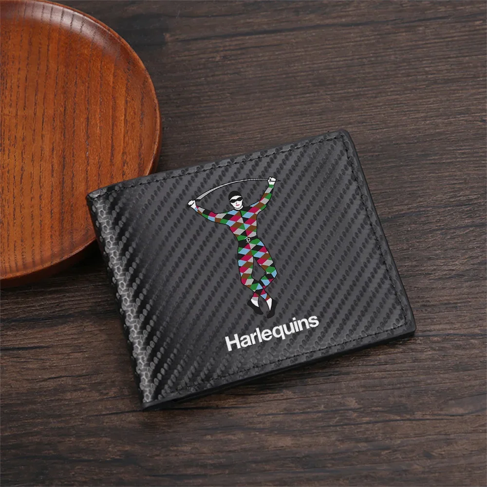 Diamond pattern jumpsuit harlequin arms open Men's Wallets Simple Business Modern Stylish Printing Design Gifts For Father Boyfr