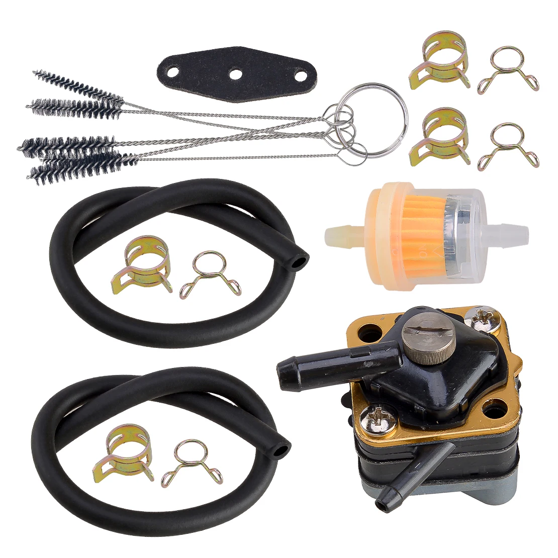 

377927 388685 Fuel Pump Filter Gasket Brush Kit Fit for Johnson Evinrude 6hp 8hp 9.9hp 10hp 15hp 18hp 391638 395091 397274