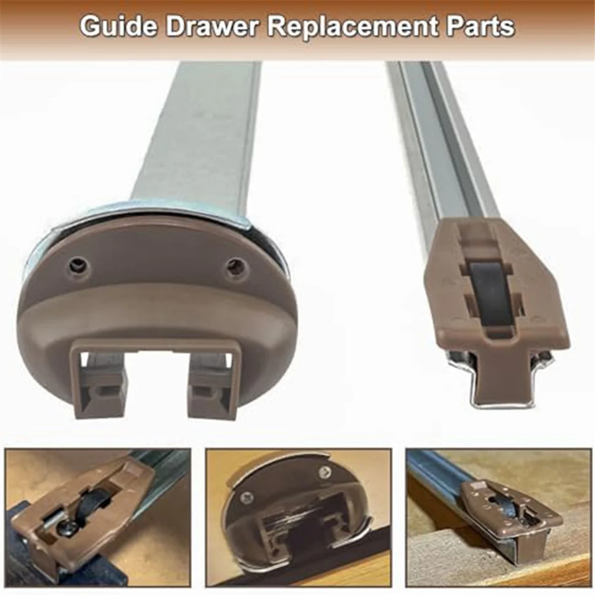 Новый комплект запасных направляющих для Kenlin Rite-Trak II, часть 1688, с металлической задней частью и упорами для ящиков с роликами