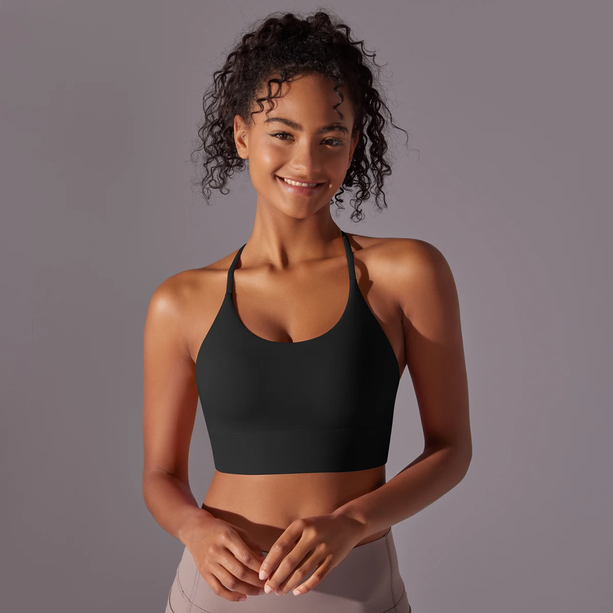 Sport-BH, weich, rückenfrei, sexy Damen-Fitness-BH, Strumpfhosen, Yoga-Weste, hohe Festigkeit, stoßfest, für Fitnessstudio, Sport-Top, Push-Up mit Brustpolster – Detail 16