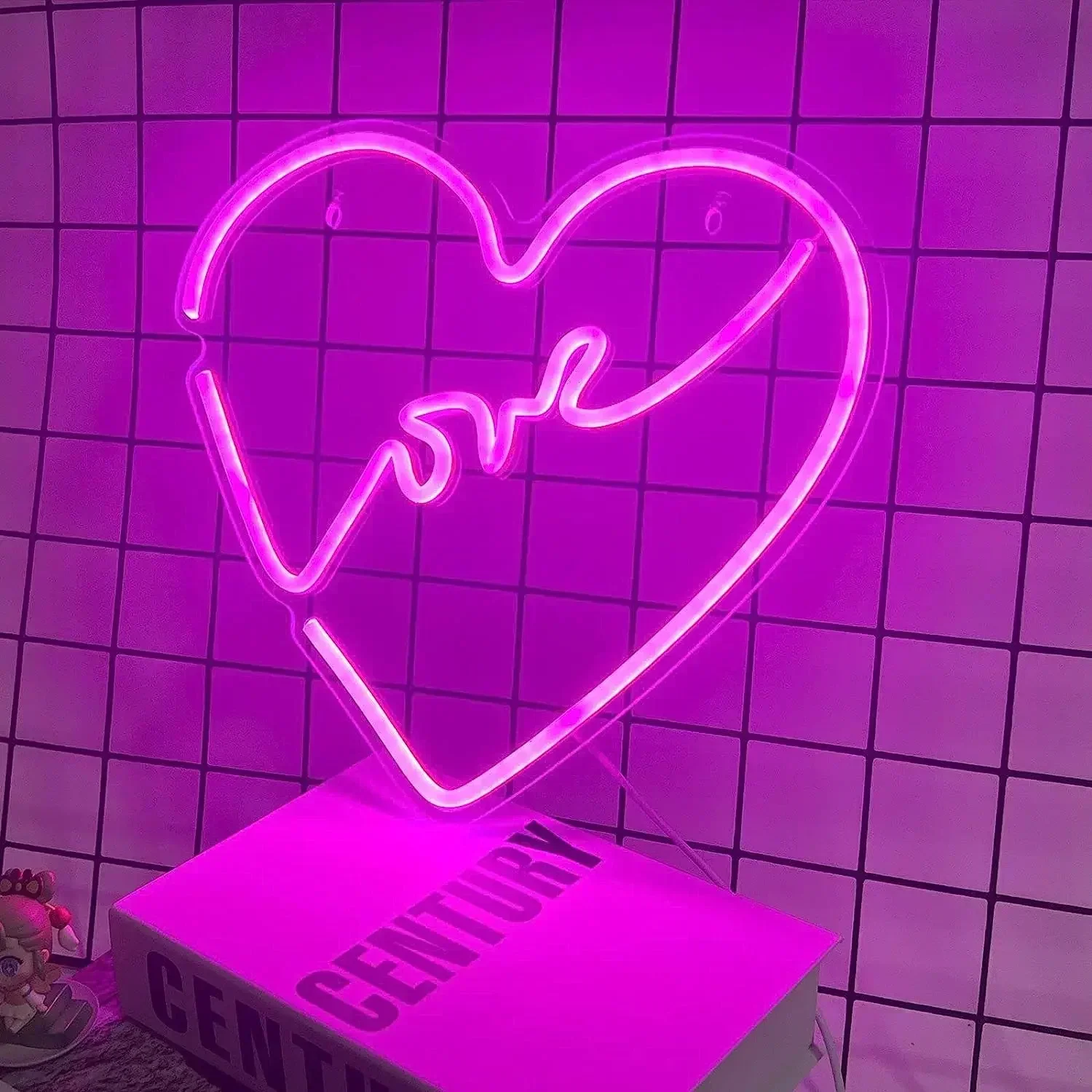 

Love Neon Sign Lights USB LED Neon Sign for Party Store Home Bedromm Wall Decoration Large Size 5V Reusable Light