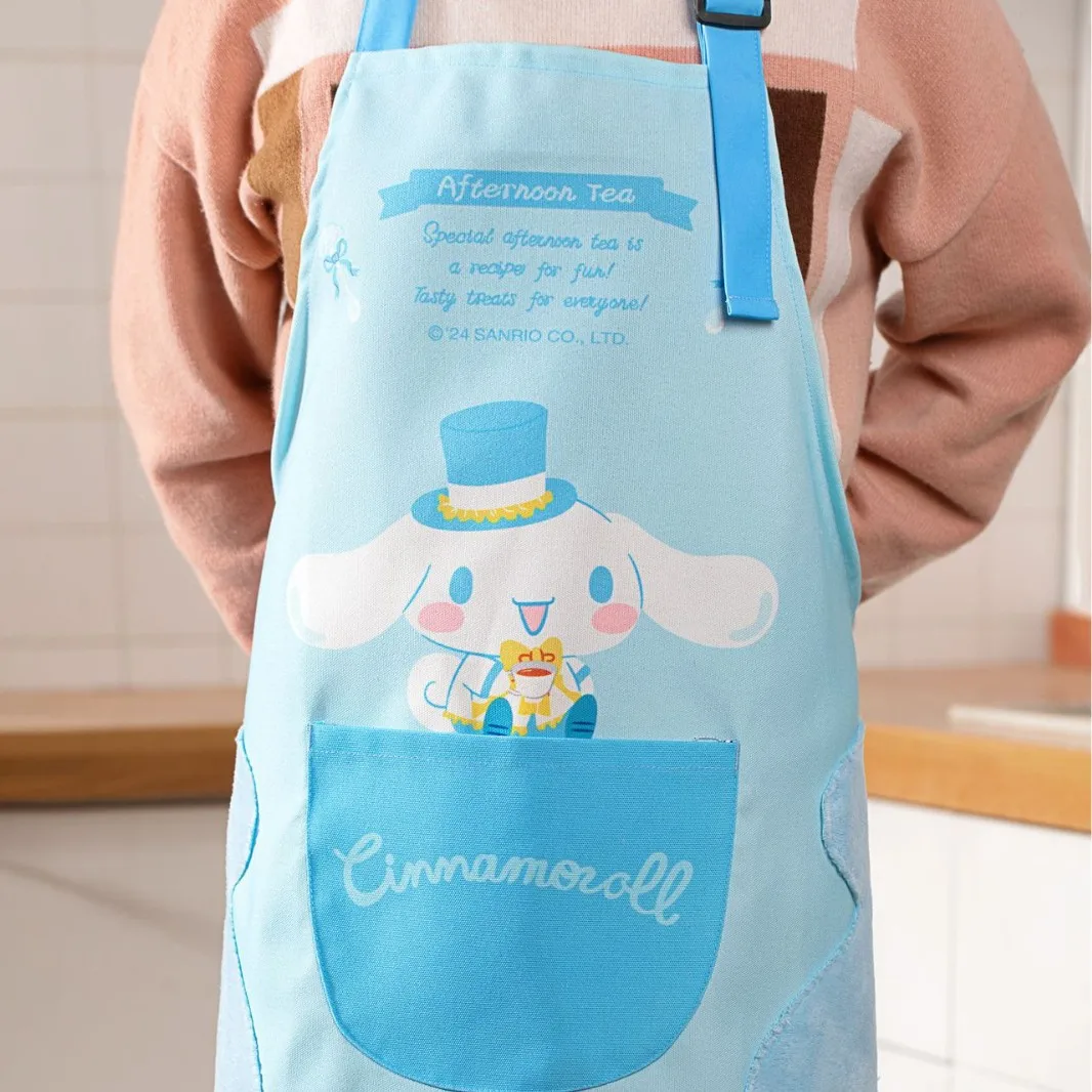 Натуральный фартук для выпечки Hello Kitty, кухонный, бытовой, толстый, водонепроницаемый и маслостойкий, хлопковый, стираемый, милый чехол для одежды с героями мультфильмов