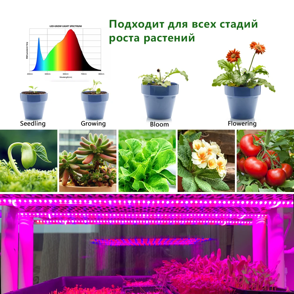 USB LED Grow Light Full Spectrum Plant Light Outdoor Waterproof DC 5V Strip Phyto Lamp For Vegetable Flower Seedling Grow Tent