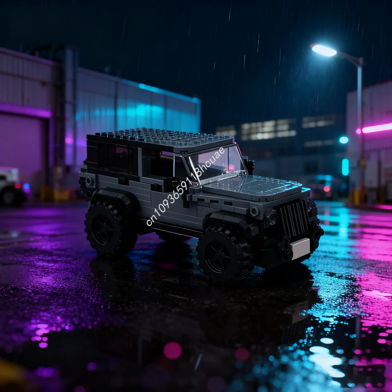 

235 шт. MOC, современный рубиновый город, модель суперкара, строительные блоки, игрушка «сделай сам», креативная идея, детские рождественские подарки на день рождения