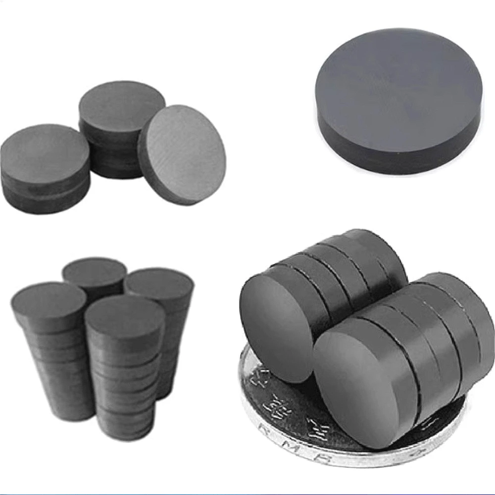 10-100 Uds. Ferrita redonda 15x5mm imán negro ordinario artesanías imán pegatinas para refrigerador DIY parches magnéticos 15*5 15x5