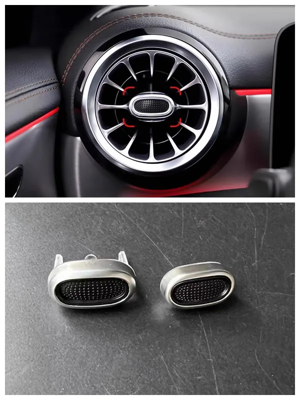 

For Mercedes Benz A-class GLB air conditioning vent knob, electroplated ring GLA silver ring, to be replaced separately