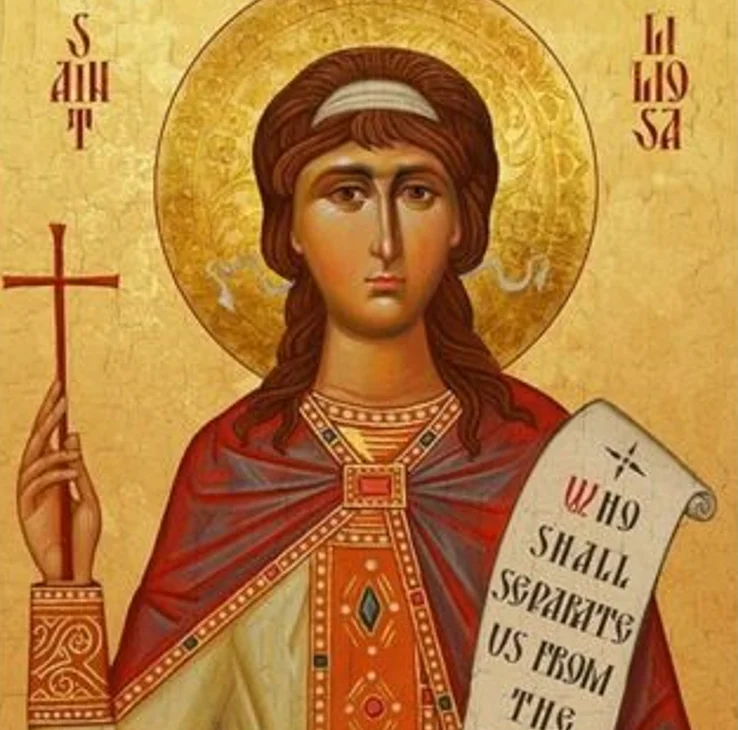 Św. Liliosa z cordoby wschodni archanioł Michael Saint Demetrios z Thessaloniki ortodoksyjny bizantyjski ikona płótno dekoracje ścienne