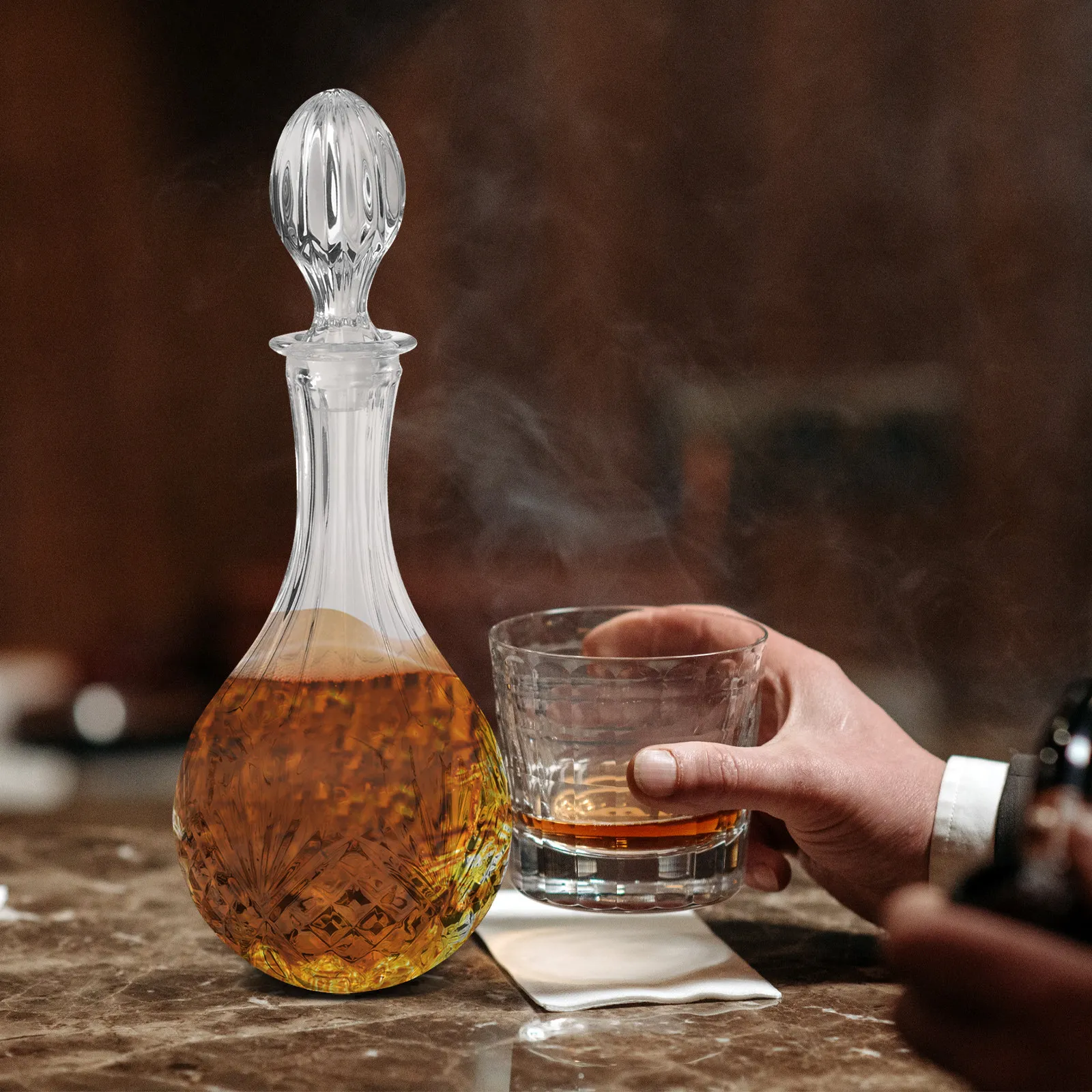 

850Ml Wine Glass Decanter Clear Shiny Drink Dispenser for Liquor Beer Spirits Storage Home Decoration Bar Use Gift Idea