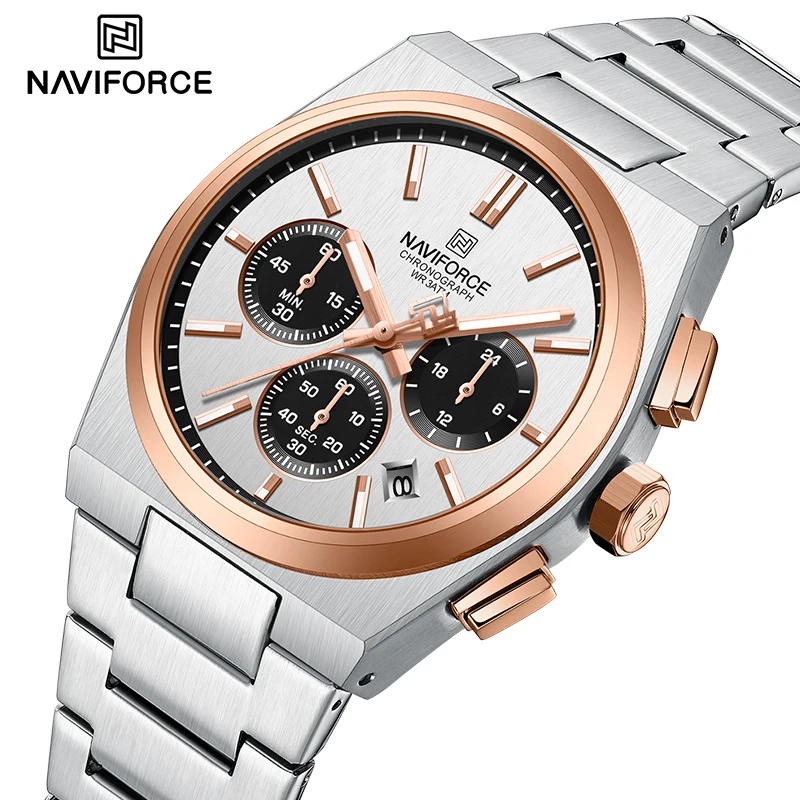 NAVIFORCE-Montre-bracelet à quartz pour homme et femme, 30m, étanche, originale, classique, couple, affichage de la date, horloge, nouvelle mode, 2024