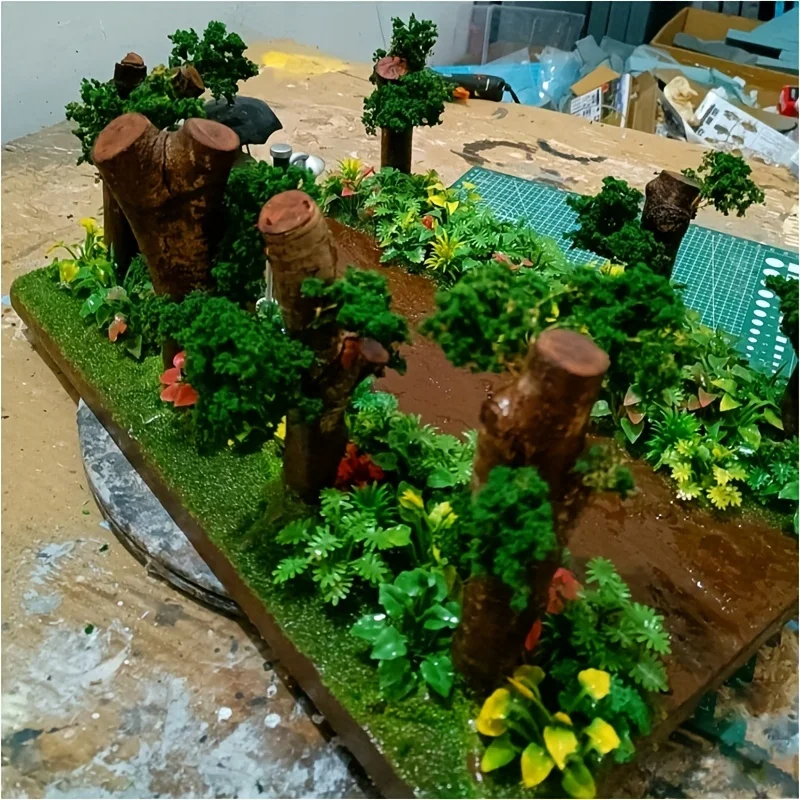 

30PCS Miniature Green Scenery FlowerTree Miniature Flower Tree Fairy Garden Houses Decoration Micro Landscaping DIY Accessories