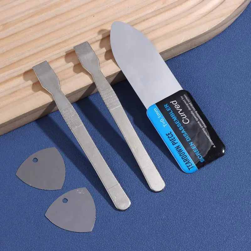 

5 In 1 Professional Stainless Steel Curved Screen Pry Tools For Phone Tablet Laptop Repair Metal Spudger Disassembly Kit