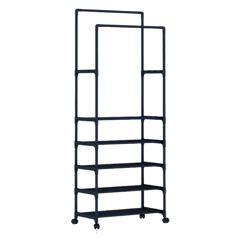 

Напольная вешалка для одежды для использования в помещении, без необходимости сверления, телескопическая штанга для спальни и балкона, для домашнего использования, из окрашенной трубы.