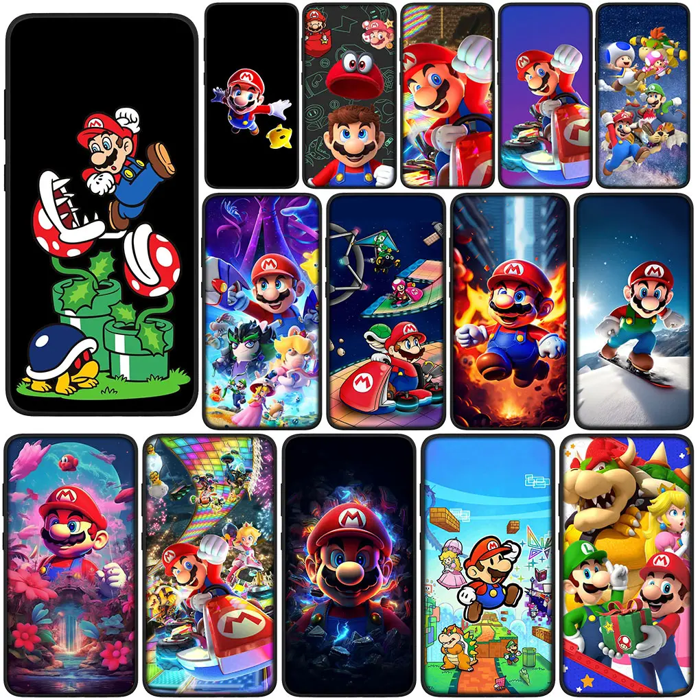 Soft Silicone Cover for Huawei Y7A Y6P Y5P Y6 Y7 Y9 Prime 2018 2019 Y8P Y9A Y8S P Smart Casing Phone Case Cute M-Marios-Cartoon