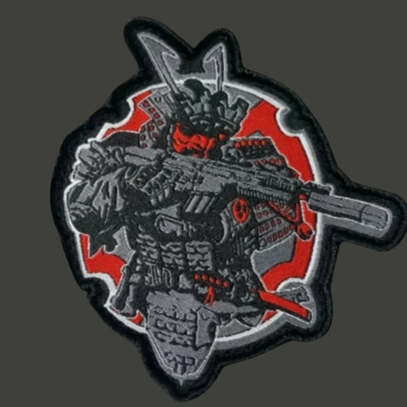 Prenez le pistolet bataille pays samouraï Patch tactique militaire moral Badge impression crochet et boucle sac à dos vêtements chapeau autocollant brassard