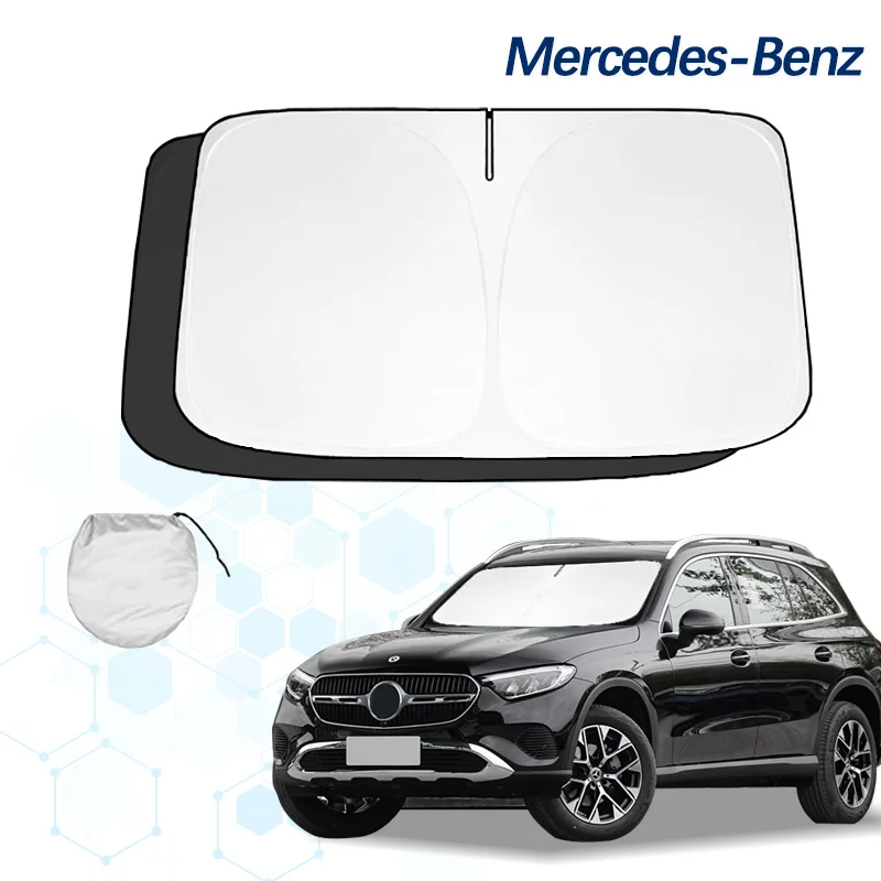 Windshield Sun Shade For Mercedes GLC 2016 – 2021 2022 Window Shade Sun Visor Cover Foldable Blocks UV Rays Keep Your Car Cooler