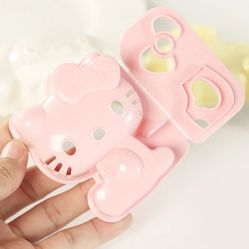 Sanrio Cinnamoroll Hello Kitty Cartoon Rice Ball Mold Bento Mold Anime Girl Heart Cute Portable Kitchen Diy Model Box Toys