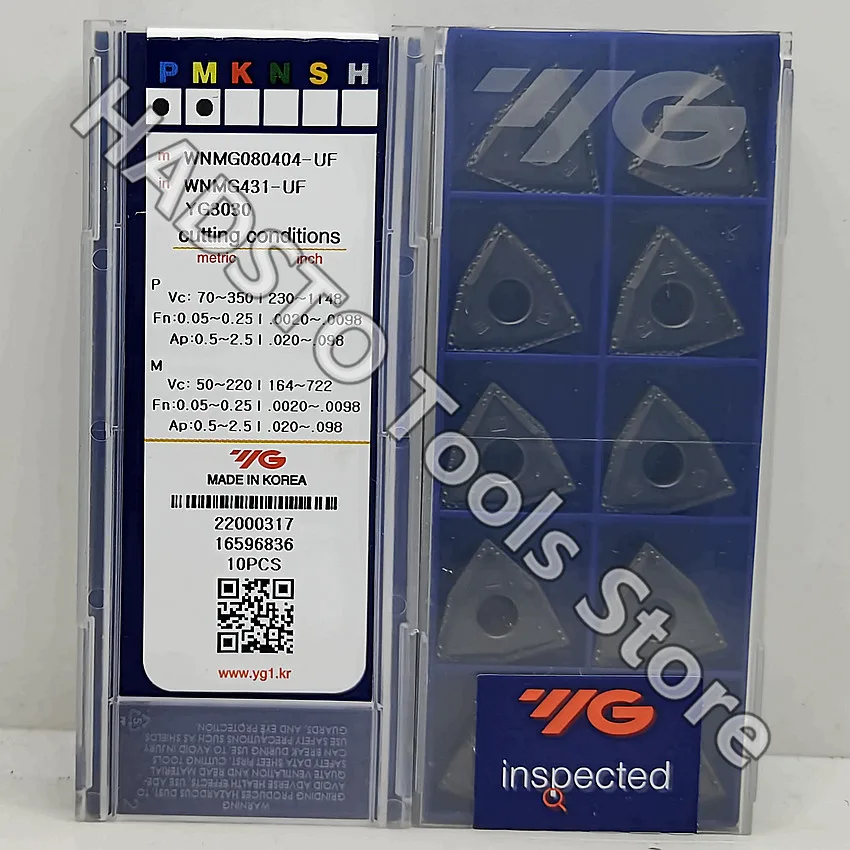 

WNMG080404-UF YG3030/WNMG080408-UF YG3030/WNMG060404-UF YG3030 WNMG431 WNMG432 Original YG CNC carbide inserts Turning inserts