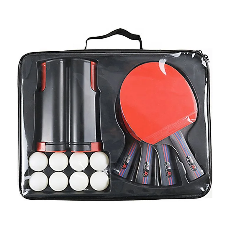 Pingpong Paddles Set Includes High Quality Table Tennis Racket Balls Portable Net With Carry Sackfor For Kids Adults