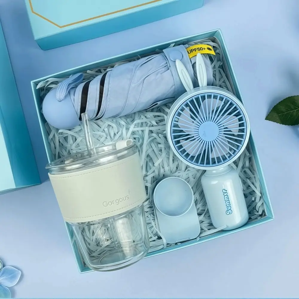 

Подарочный набор 3-в-1: стильный дизайн с бумажным пакетом, практичные подарочные наборы, роскошный набор с веером/полотенцем/кружкой, персонализированные подарки