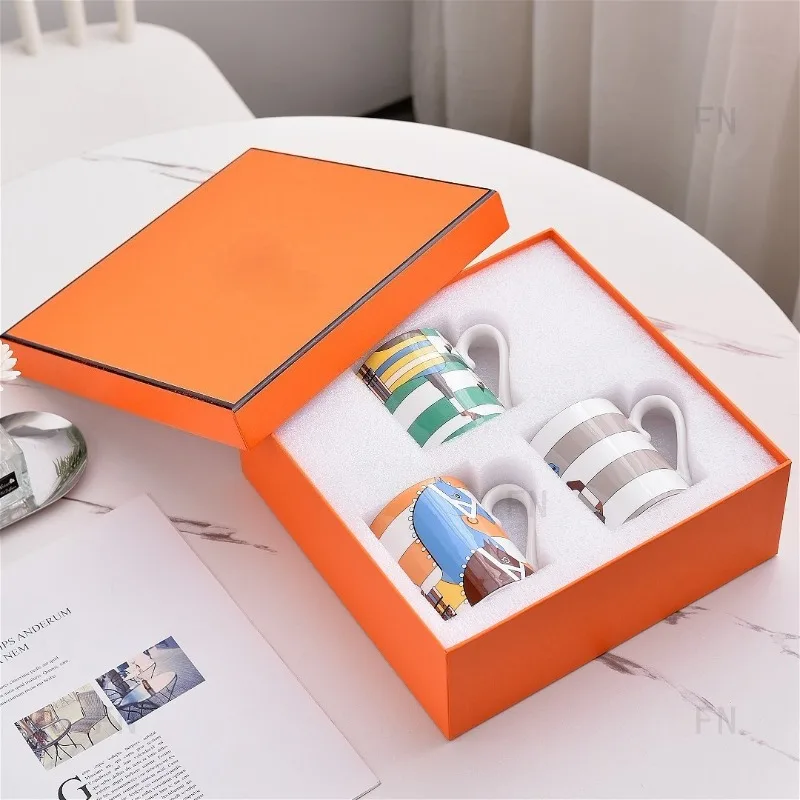 Ceramic 300ml Mug Large Capacity Water Cup for Home Daily Use Stylish Coffee Tea Cup Durable Tableware for Office Kitchen