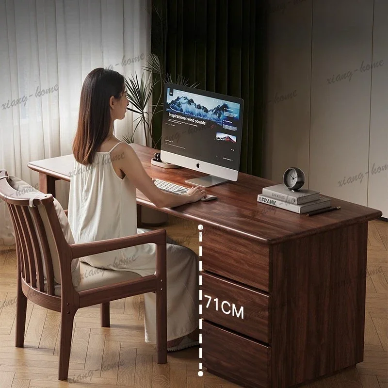 LD New Chinese Style Office Desks Vanity Modern Living Room Salon Kitchen Office Desks Hotel Wooden Furniture Escritorio