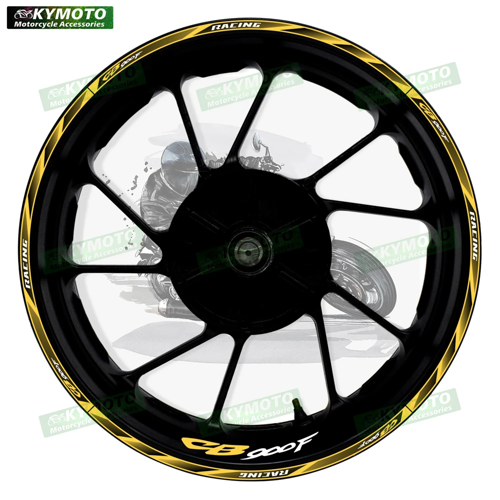 

For Honda CB900F CB900F motorcycle accessories 17 inch front and rear wheel decals fairing wheel hub rim reflective stickers