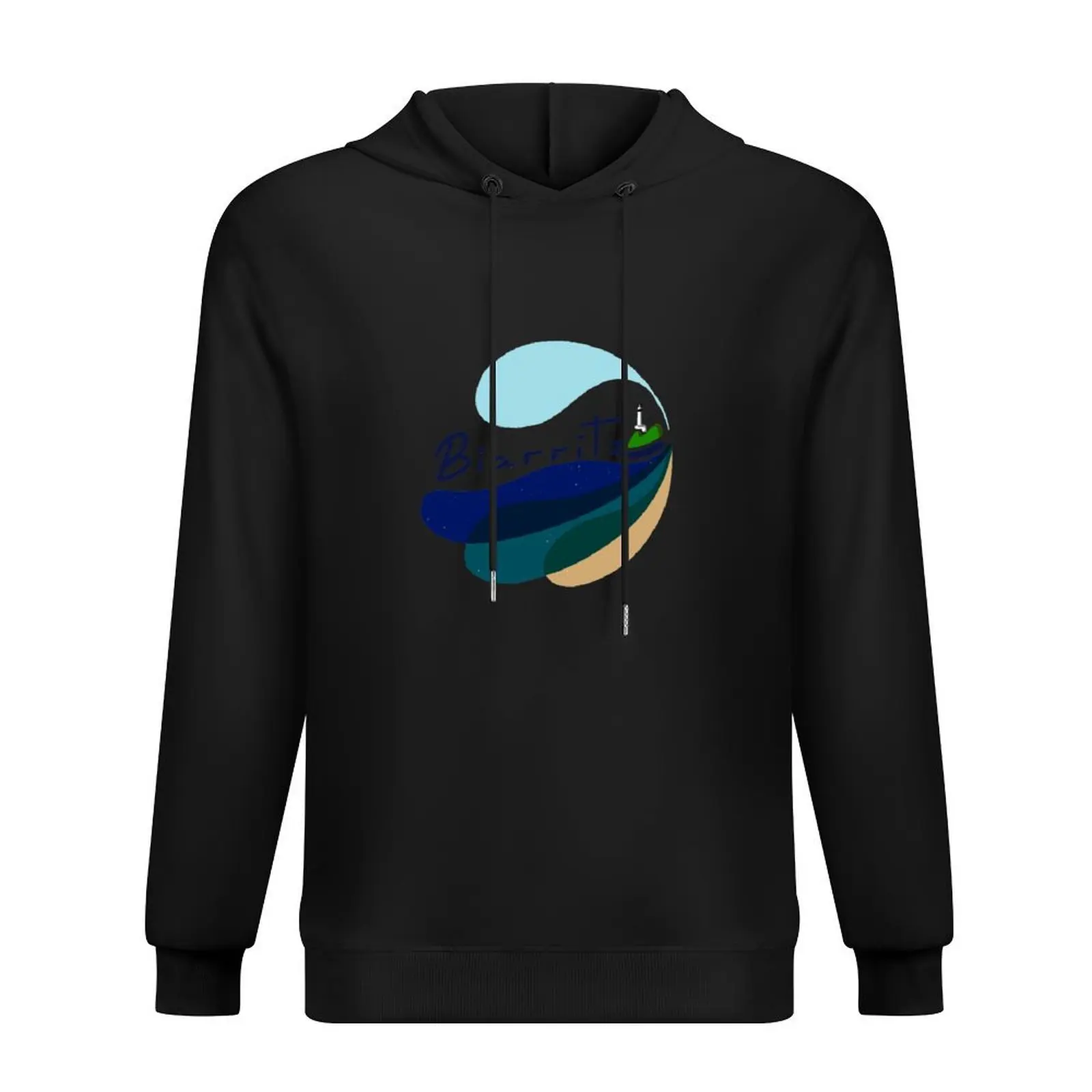 Biarritz logo Plage du Miramar Pays Basco Sudadera con capucha abrigo de hombre ropa de otoño suéter de invierno para hombre Sudadera con capucha de gran tamaño