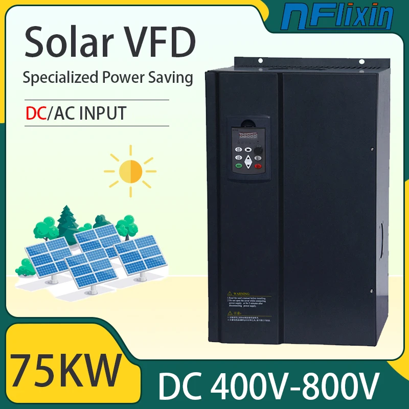 MPPT Solar Water Pump Inverter vfd frequency variator converter 380V 75/93/110/132KW speed drive for solar irrigation system