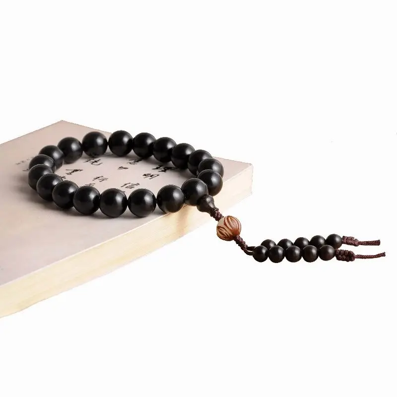 UMQ Blackwood Beads Santalinus 18 Pieces Handheld Rosary Beads Buddha Beads Bodhi Lotus 18 Pieces Buddhist Prayer Props Bracelet