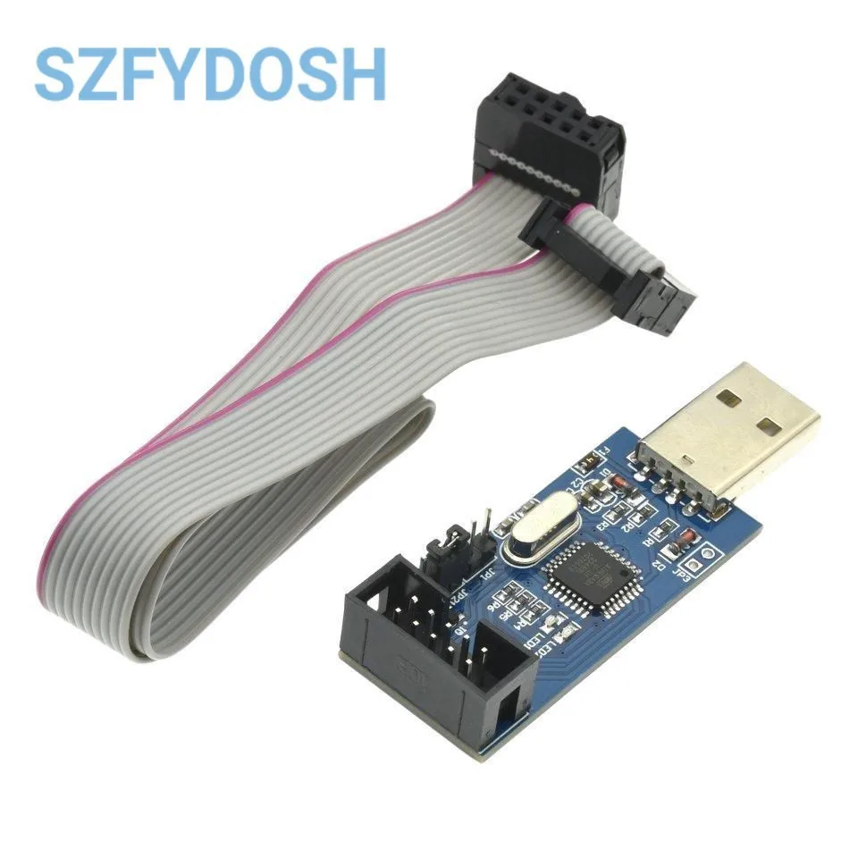 USBASP AVRISP AVR Programmer AVR ISP USB ASP ATMEGA8 ATMEGA128 supporto Win7 64 Board BTE13-006