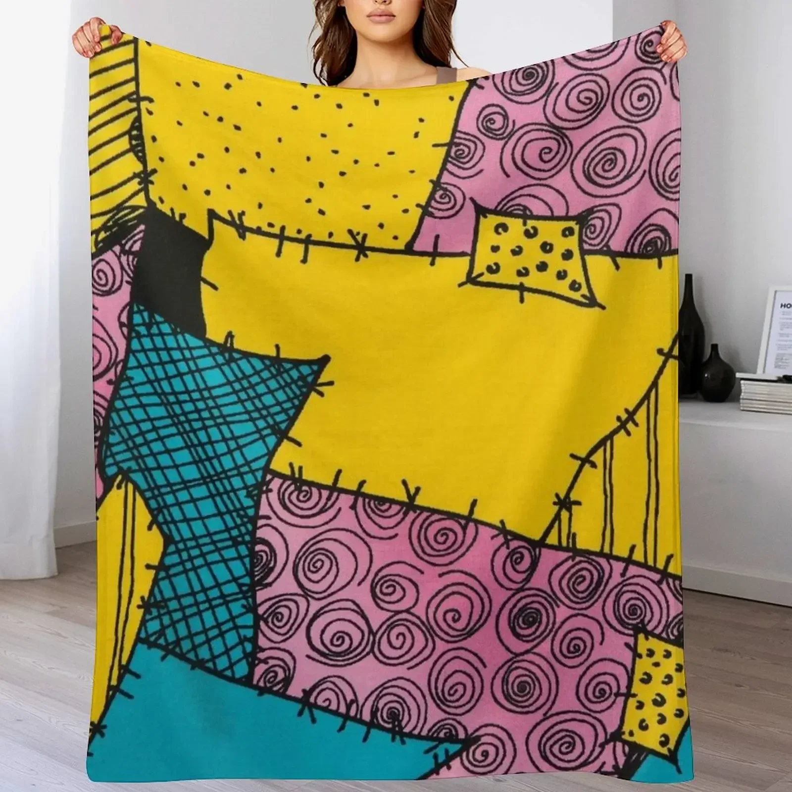

Sally's Ragdoll Pattern Throw Blanket Portable Lightweight Blanket for Travel Camping