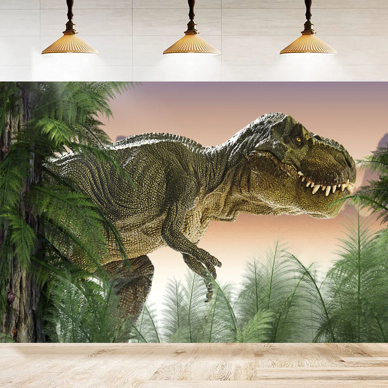 Photography Backdrop Dinosaur World Park Party Banner Tropical Jungle Background Boy Birthday Rainforest Cake Table Decor Poster