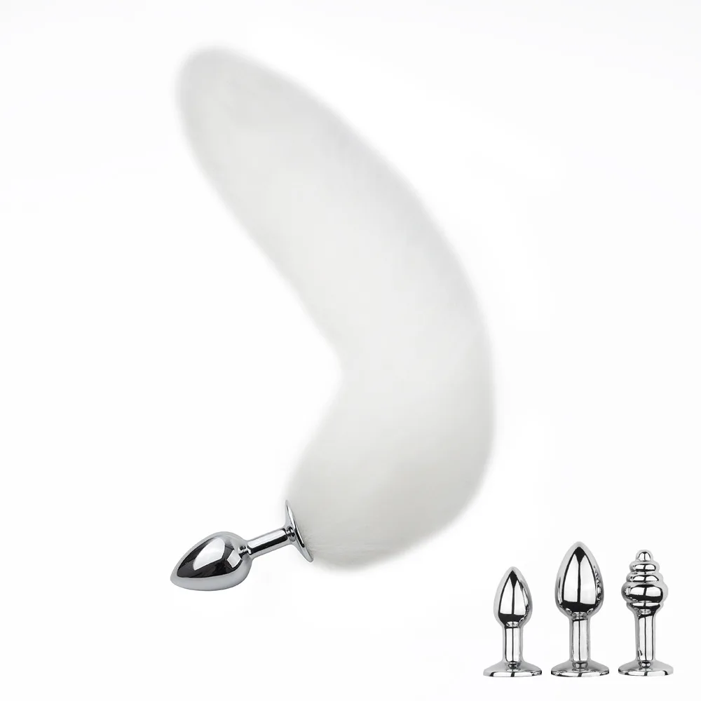 3 Heads Removable Metal Soft Fox Tail Women Butt Plug SM Adule Bedtime Flirtation Intimate Sex Gay Anal Couple Intimate Toys