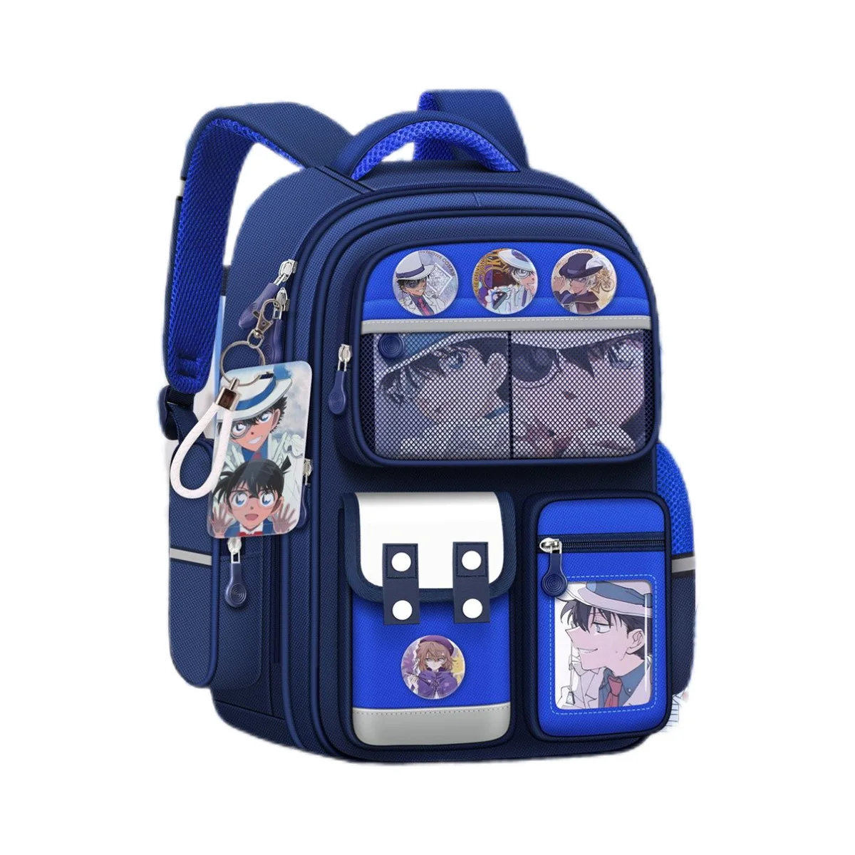 

Рюкзак в стиле аниме «Детектив Конан» для девочек и мальчиков, школьная сумка, большая вместительная сумка для ноутбука, водонепроницаемый многофункциональный рюкзак